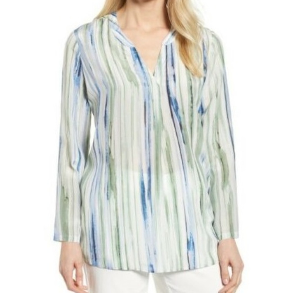 Blue Mojito Nights Silk Blend Top